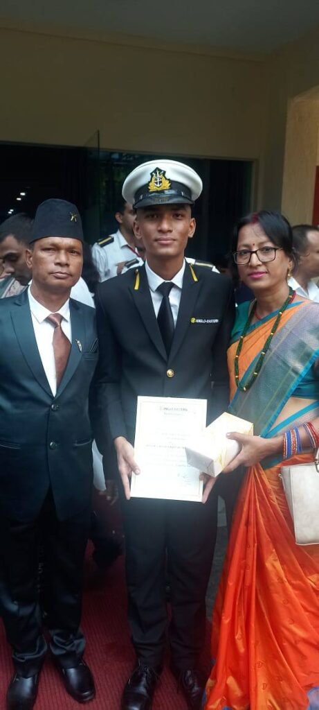 Ayush Lohar Selected in merchant navy